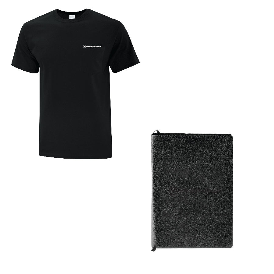 NEW HIRE MENS - Gift Option Two B (2 Tshirts +Undecorated  Notebook)