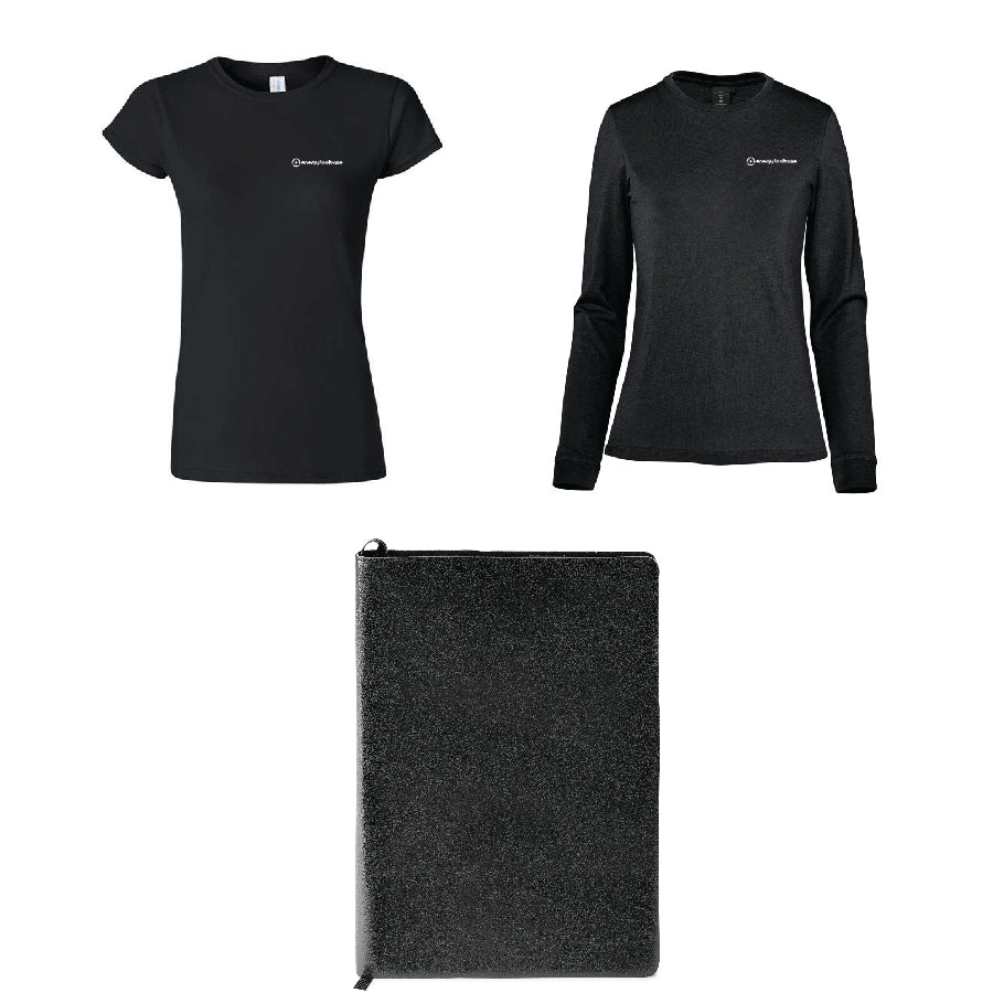 NEW HIRE WOMENS - Gift Option One D (Tshirt + Longsleeve +Undecorated  Notebook)
