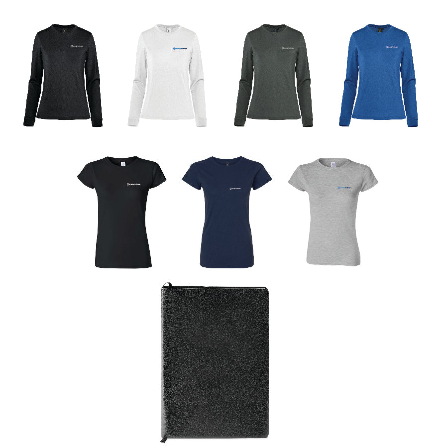 NEW HIRE WOMENS - Gift Option One D (Tshirt + Longsleeve +Undecorated  Notebook)