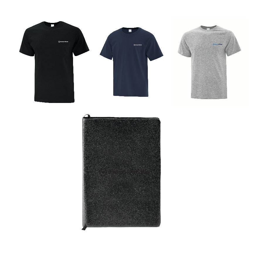 NEW HIRE MENS - Gift Option Two B (2 Tshirts +Undecorated  Notebook)