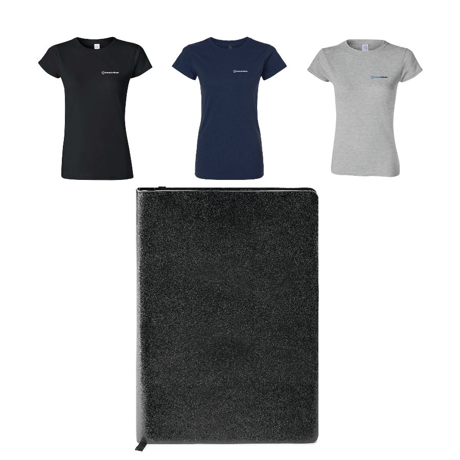 NEW HIRE WOMENS - Gift Option Two D (2 Tshirts + Undecorated Notebook)